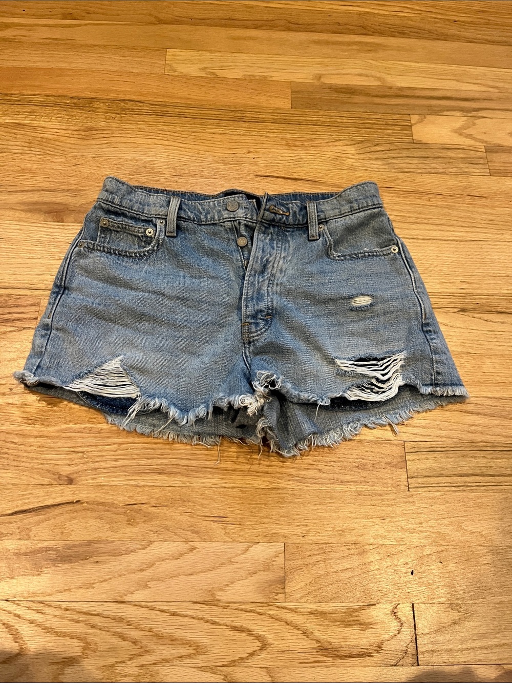 Lucky Brand Light Blue Distressed Denim Cutoff Shorts